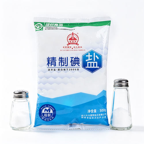 食用盐500g 家用盐绿色食品认证深井矿盐家用盐四川盐巴精制丝盐2