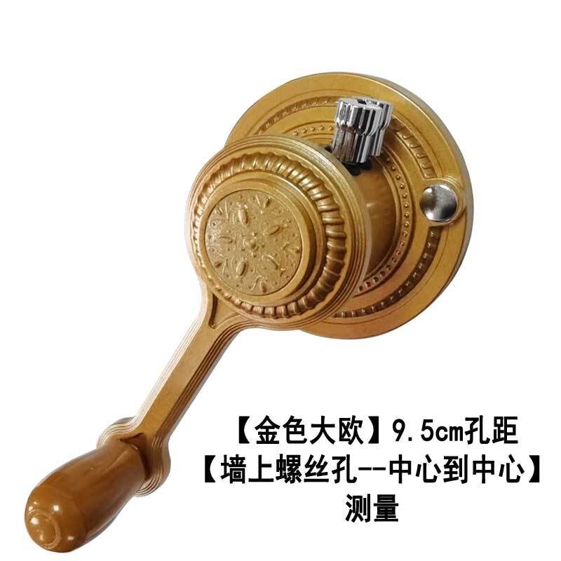 阳台双杆晒衣架推拉换挡 欧式花型 圆形心连心手摇器 升降器