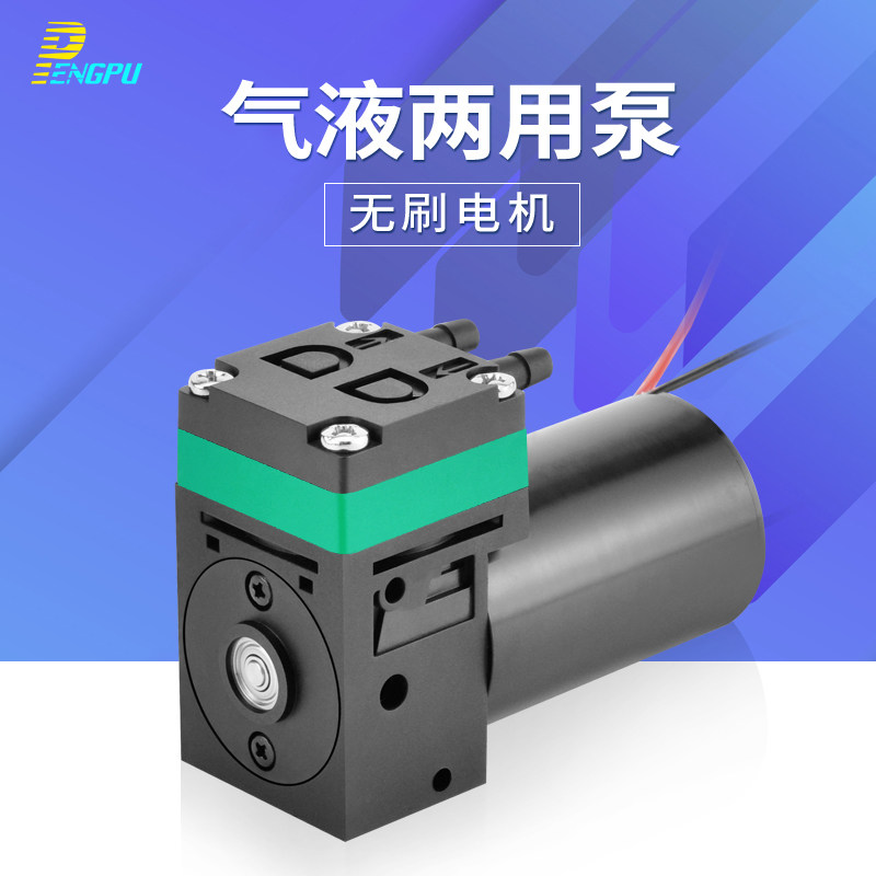 无刷隔膜泵微型水泵气泵12V废液泵24V小型油气体采样泵自吸抽水泵