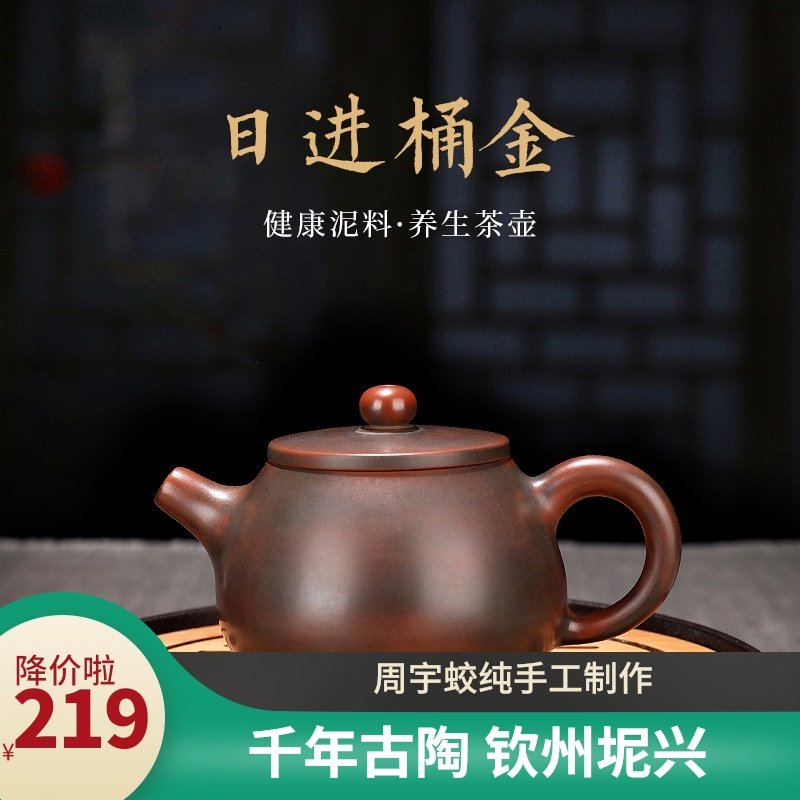 周宇蛟广西钦州坭兴陶茶壶纯手工茶具紫砂壶建水紫陶泡茶套装陶瓷