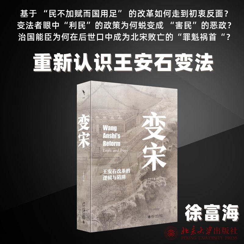 变宋:王安石改革的逻辑与陷阱 改革逻辑深度 历史深度剖析 经典解读分析 深度剖析改革 改革启示教训 政治智慧权谋9787301338414