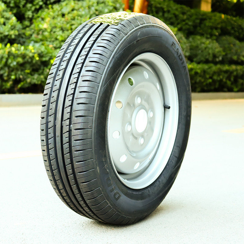 四轮电动轿车轮胎165/70R13轮毂轮胎老年步车轮毂铝圈备胎总成