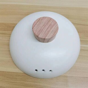 砂锅盖子陶瓷锅盖防溢防烫木橼提手圆形沙锅盖炖锅盖加厚煲汤锅盖
