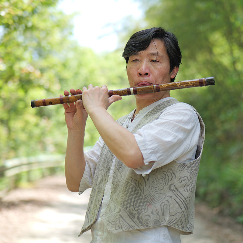姚茂顺亲制紫竹整节专业演奏笛子