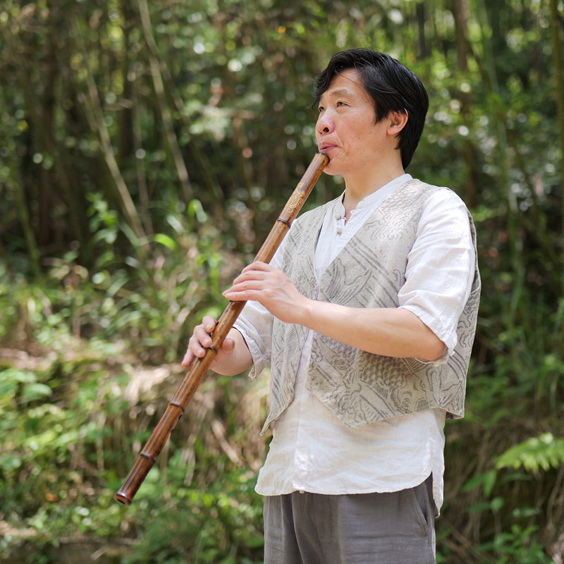 姚茂顺 虎啸款桂竹洞箫 烟熏叁年专业箫 高颜值大共鸣玉屏通口箫