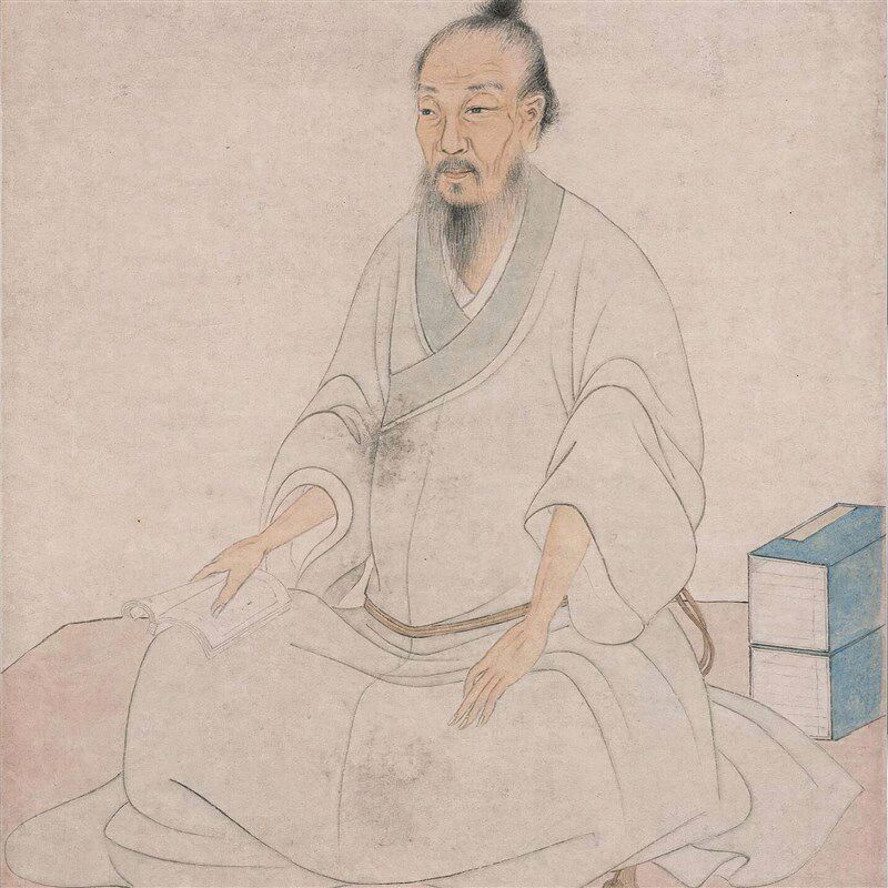 明人绘 王阳明先生画像真迹精准复制可装裱卷轴挂画
