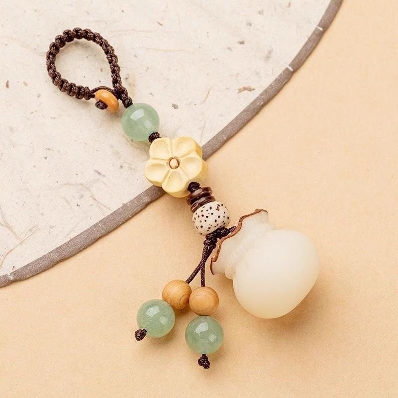手机链钥匙扣挂件小钱木莲小众编织绳饰品挂坠菩提圣诞节古风创意