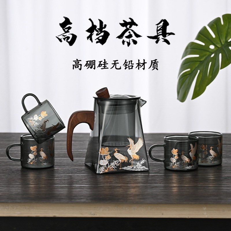 耐高温玻璃煮茶壶加厚款可加热泡茶壶家用带过滤壶沏茶壶功夫茶具