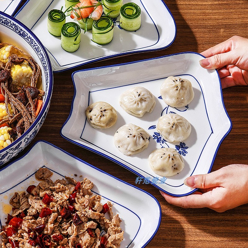 拼盘聚餐菜盘圆桌团圆盘子餐盘套装家用餐具陶瓷创意摆盘乔迁盘子