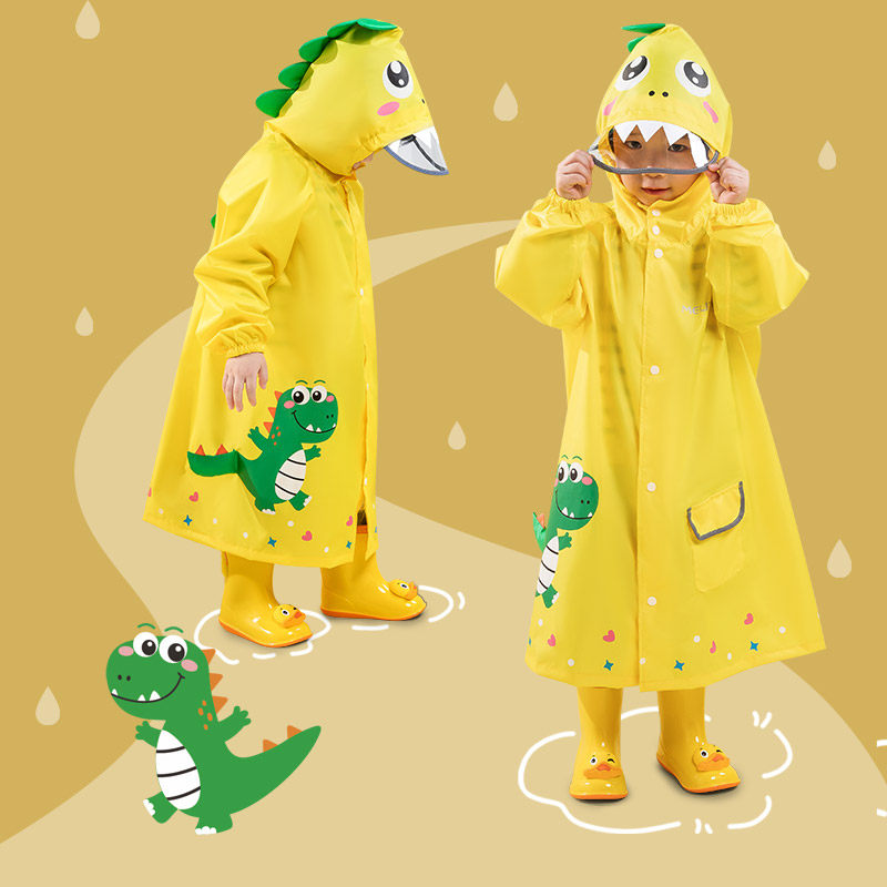 儿童雨衣男童防暴雨涤纶轻便卡通幼儿园柔软小孩上学宝宝雨披女生