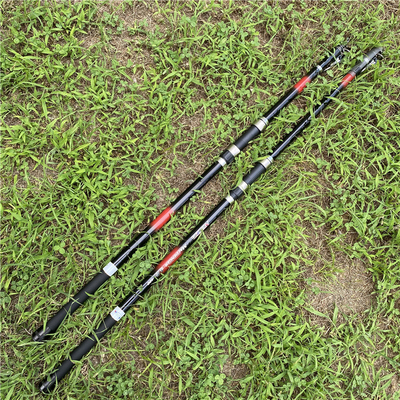 碳素4.2/4.5米伸缩远投竿 折叠导眼海钓竿饵重150克打远投:清货