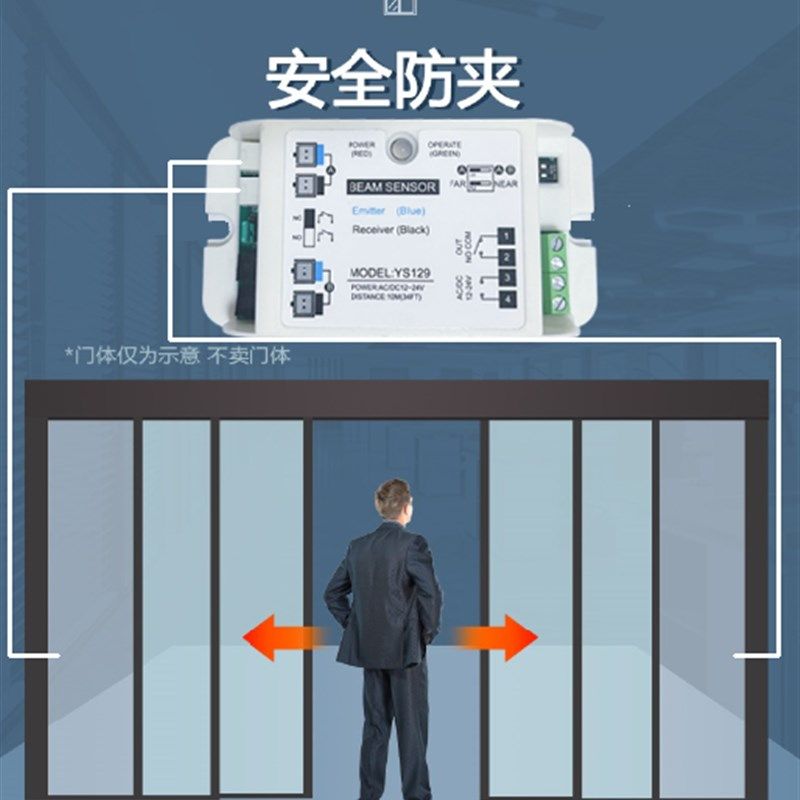 自动门安全光线 自动门防夹 自动红外对射