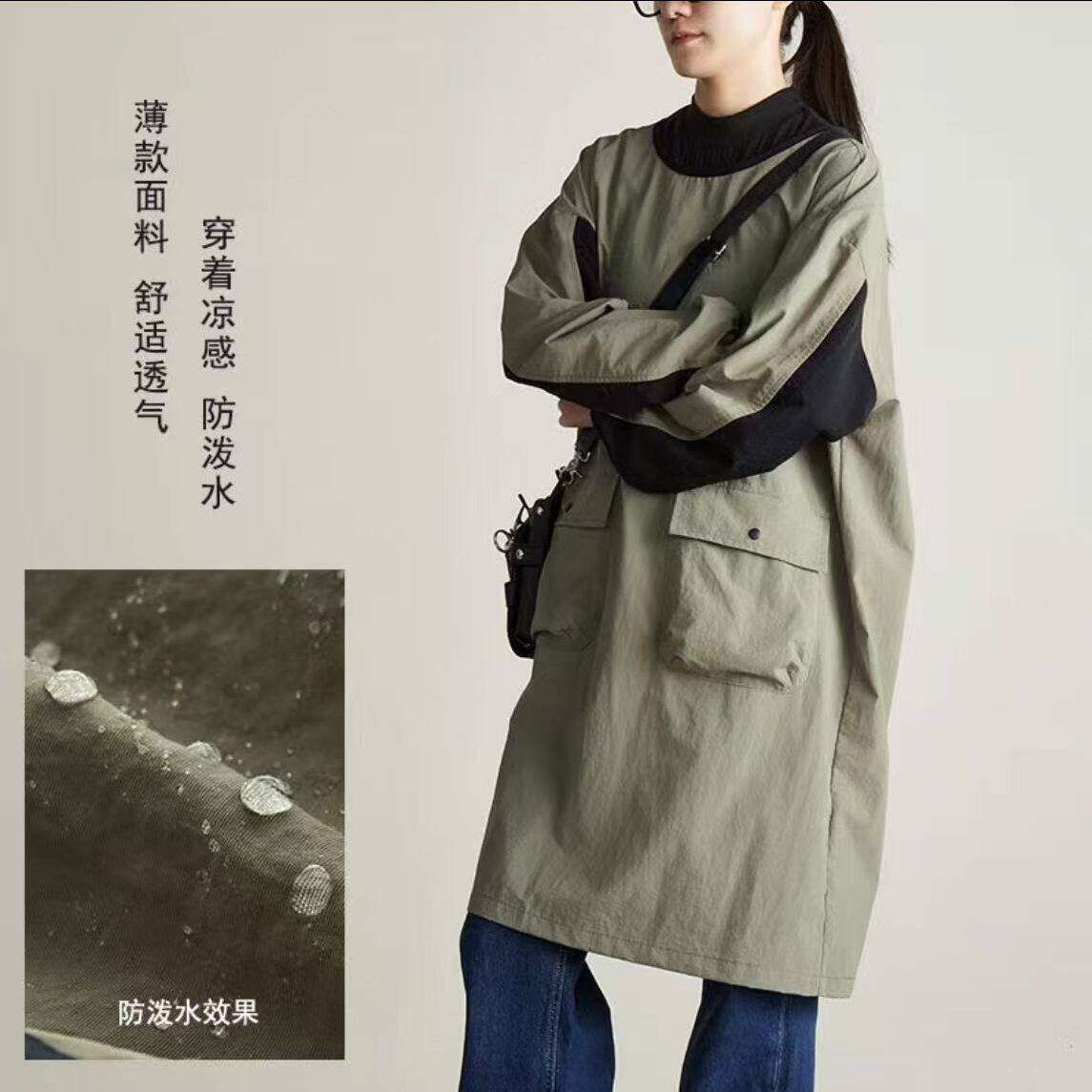 长袖工装罩衣防泼水围裙
