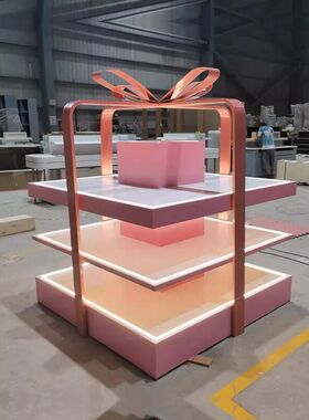 定制个性礼品柜烤漆中岛柜展示柜创意造型展柜台多功能高低台货架