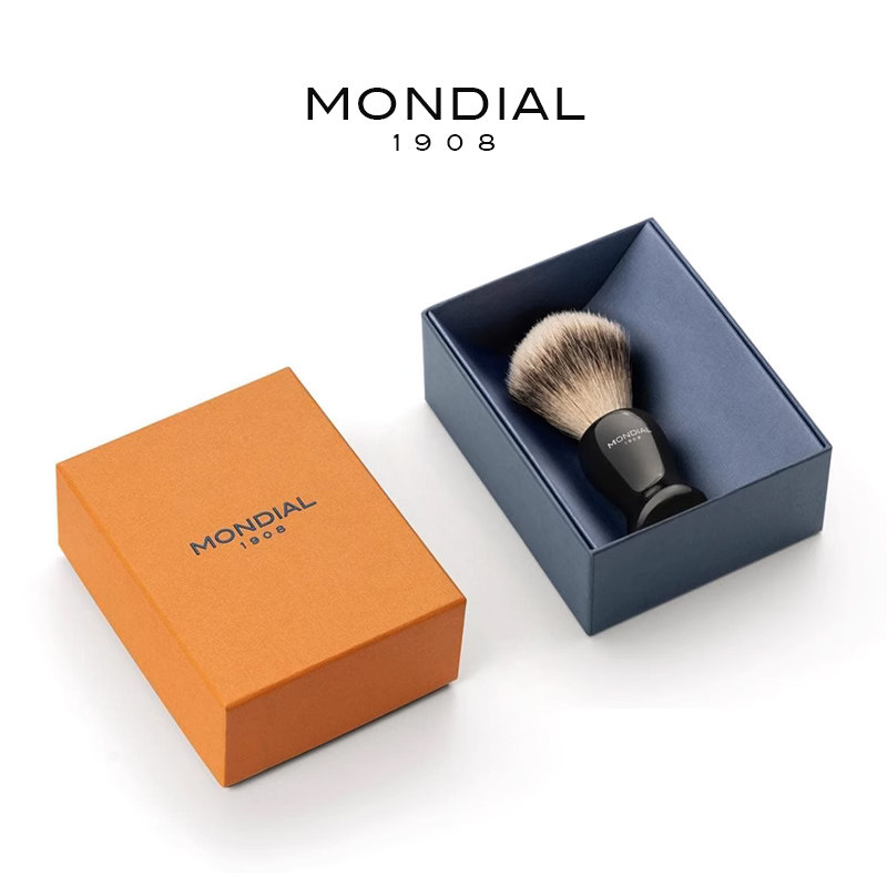 MONDIAL1908男士剃须膏皂起泡刷意大利进口树脂刷柄一级獾毛刷
