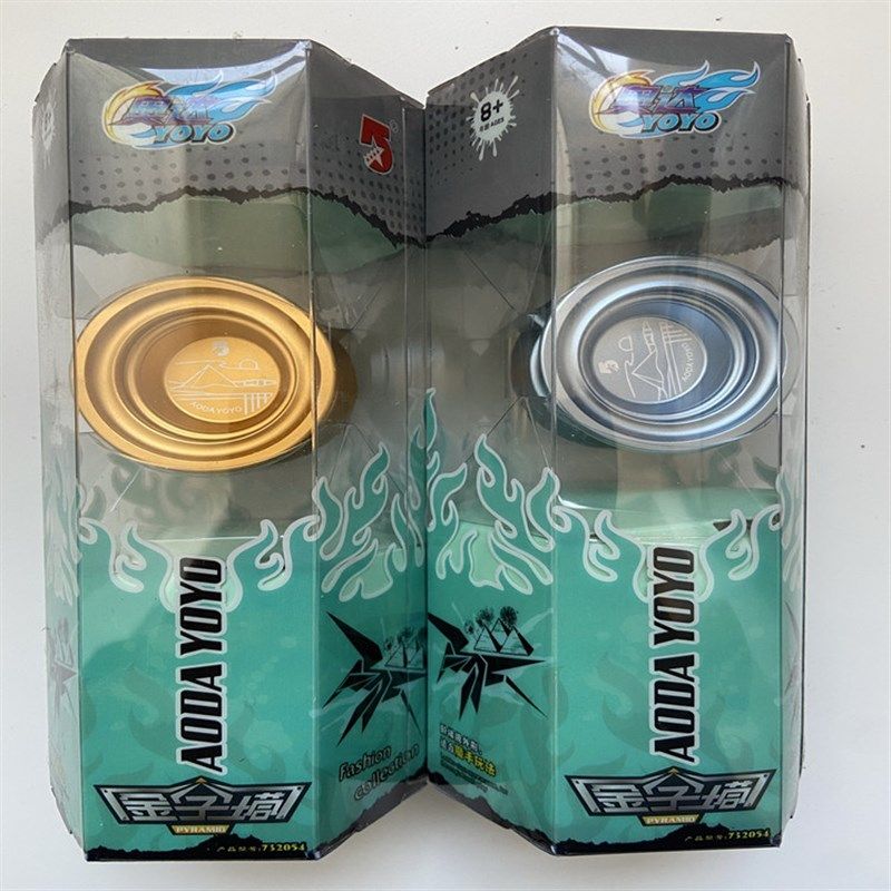 奥达悠悠球溜溜球玩具 合金球 阳光金字塔 732054 蓝色金色金属球