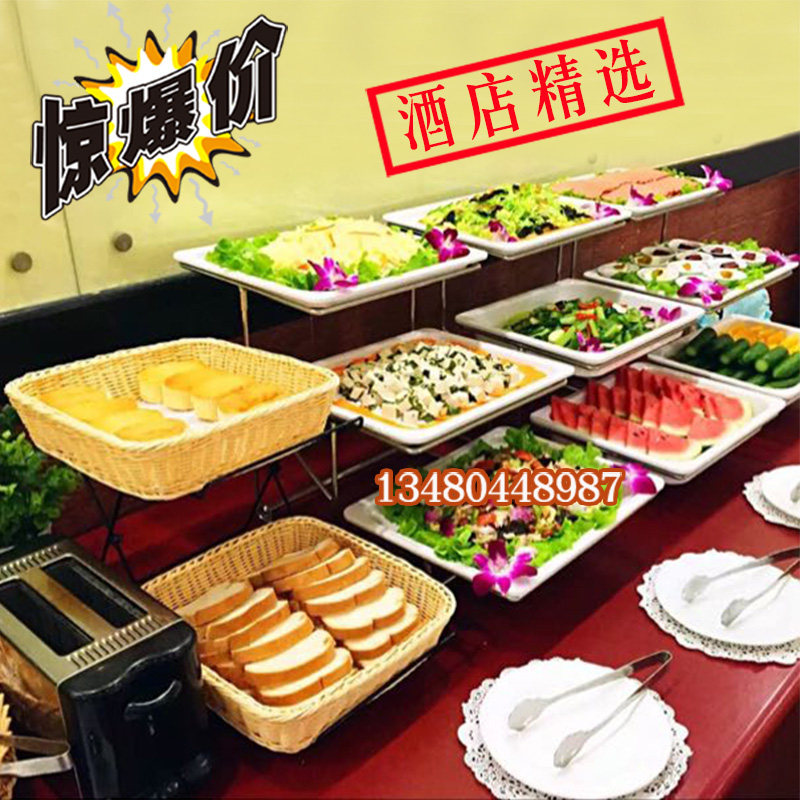 酒店自助餐台不锈钢食物展示架子多层三层双层果盘点心架寿司果盘