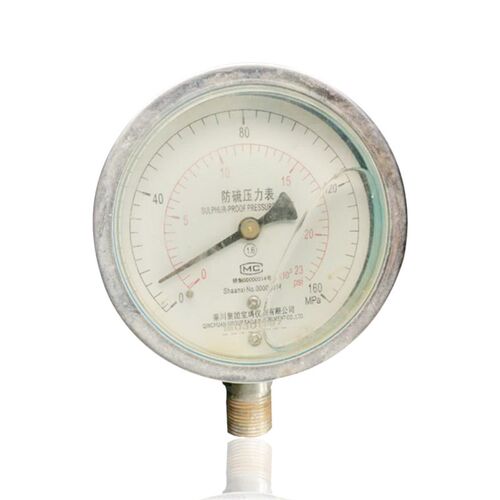 秦川宝鸡仪表超高压压力表全钢耐震防硫压力表YBN100 160MPA M20