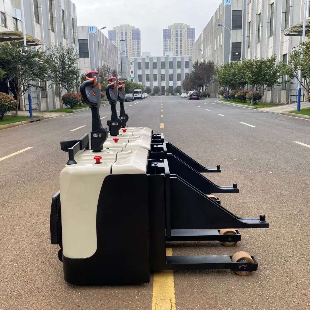 非标承载式电动牵引车可升降搬运站驾电动拖车头挂钩可上升牵引车
