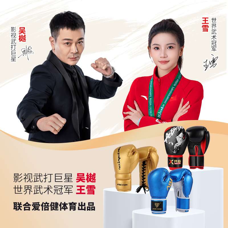 爱倍健拳击手套专业成人散打搏击比赛拳击套 儿童跆拳道训练手套