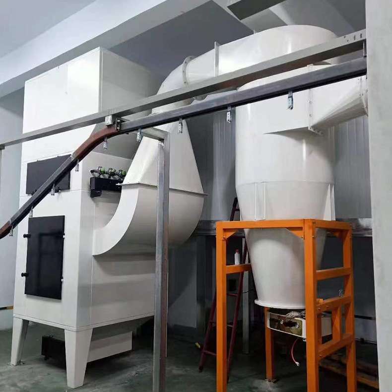 大旋风涂装设备全自动喷房喷涂线PP板大塑料喷粉房环保节能无尘
