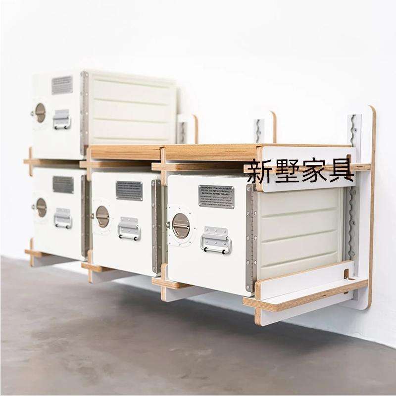 海洋板文件置物架北欧轻奢挂壁上墙摆放架居家多层隔板收纳架挂架