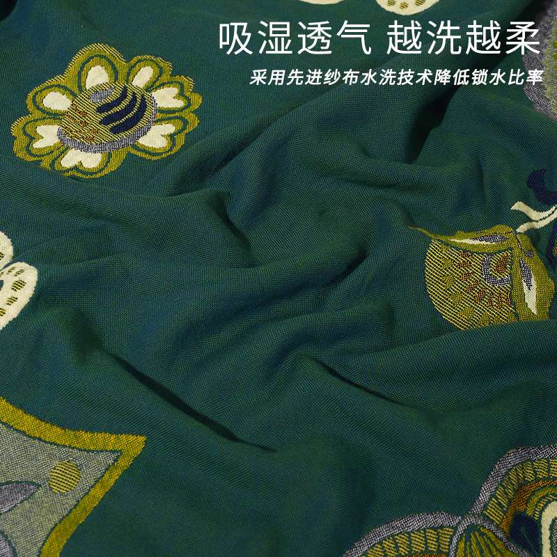 纯棉a类四层纱布成人被毛巾被春夏款软盖毯家用办公室午休毯跨境