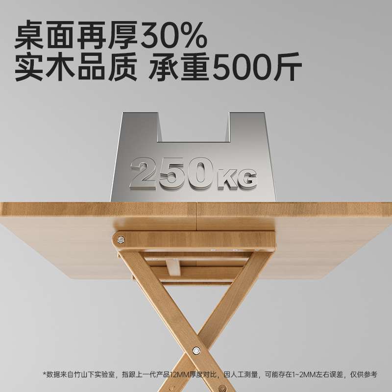 现代简约实木餐桌小户型家用3-4人可折叠饭桌咖啡桌多功能小方桌