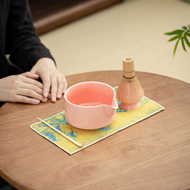 跨境日式抹茶茶道百本立带嘴茶碗家用整套宋代点茶器茶筅立套装