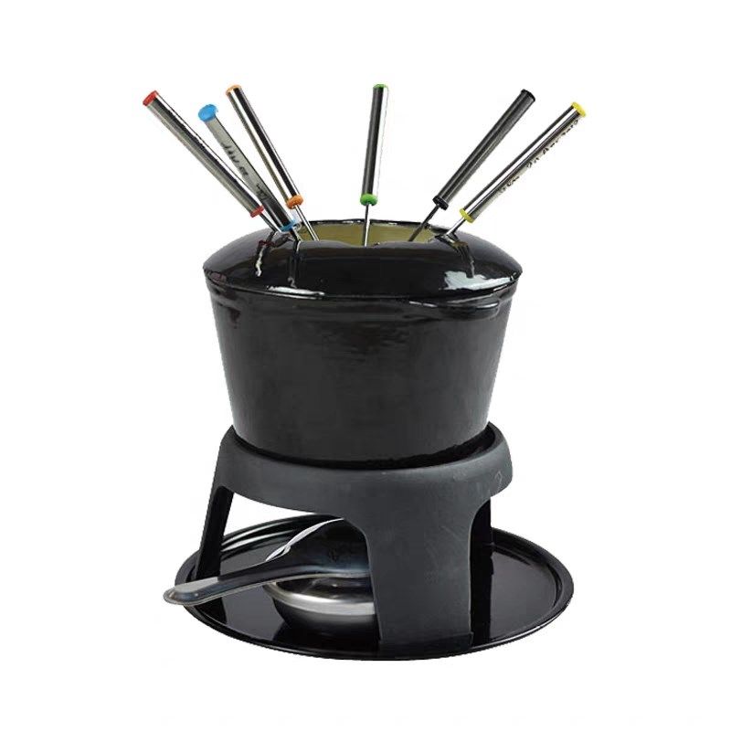 奶酪芝士起司锅双耳加厚铸铁汤锅单人小火锅电磁炉通用奶锅Fondue
