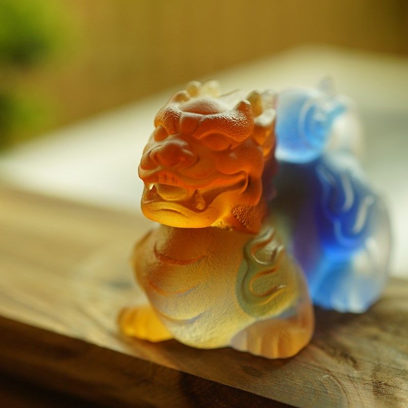 龙年吉祥物2024新款琉璃貔貅招财摆件办公室客厅茶桌茶宠装饰摆件