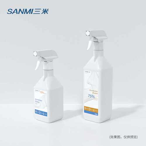300ml 500mlPE斜肩方形喷雾瓶 手扣式全塑枪喷瓶 清洁分装瓶 喷壶