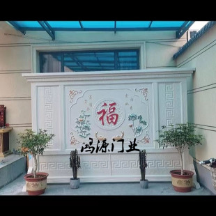 农村可移动影壁墙室外屏风照壁中式背景墙2023新款乡村庭院屏风墙