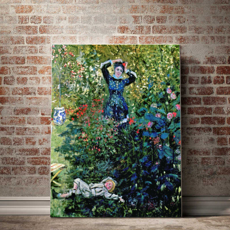 世界名画莫奈diy 数字油彩画印象派油画卧室玄门装饰手工填色油画