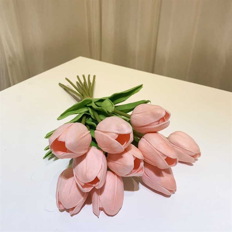 郁金香假花仿真花摆设高档客厅餐桌花装饰干花摆件插花手捧花束