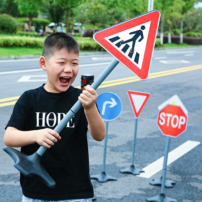 72号童品大号红绿灯信号灯幼儿园教具交通标志路标道具过家家玩具
