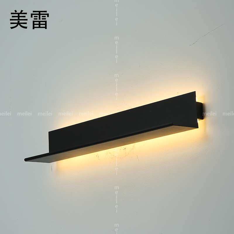 壁灯客厅带置物架北欧卧室床头灯餐厅入户玄关简约长条形装饰灯具