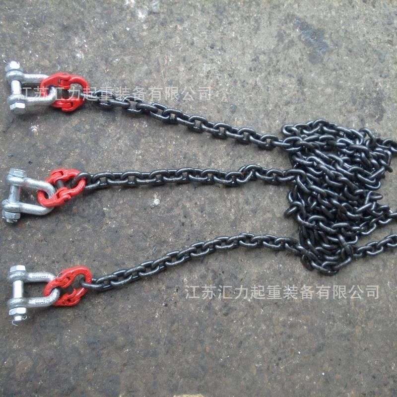 T8级起重吊链5t2.5m 可调节3腿链条索具 5t3m 多腿组合吊具