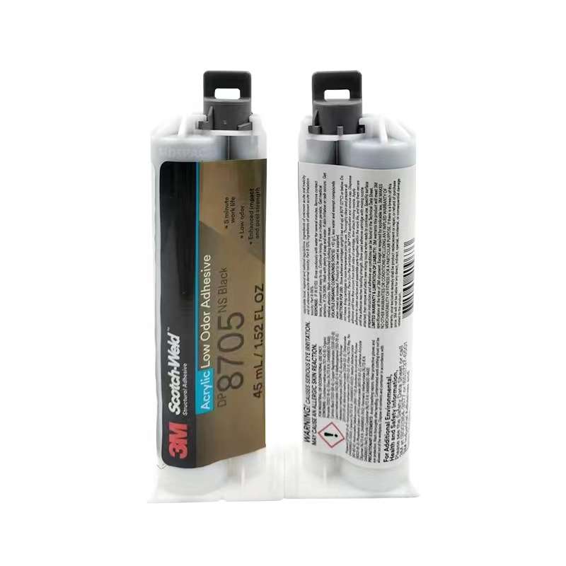 3M DP8705NS DP8710NS低气味丙烯酸粘合剂黑色胶黏剂粘接金属塑料