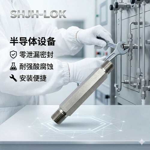 替换世伟洛克六角对丝接头仪表管加长型双外丝SS-6-HLN-2.50 316