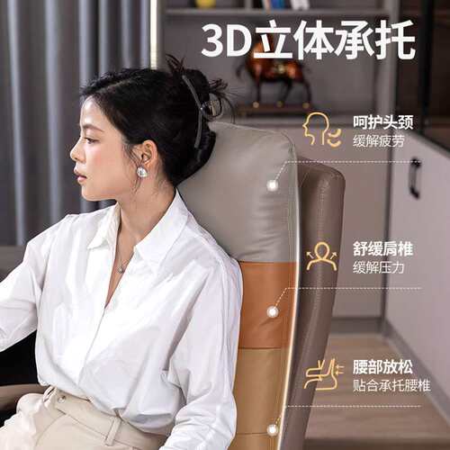 家用电脑椅靠背可躺沙发椅书房办公座椅舒适久坐轻奢老板椅子人体