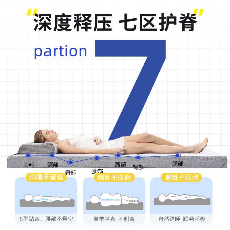 诺伊曼0零压记忆棉床垫垫褥宿舍学生单人榻榻米加厚软垫子振尾荣