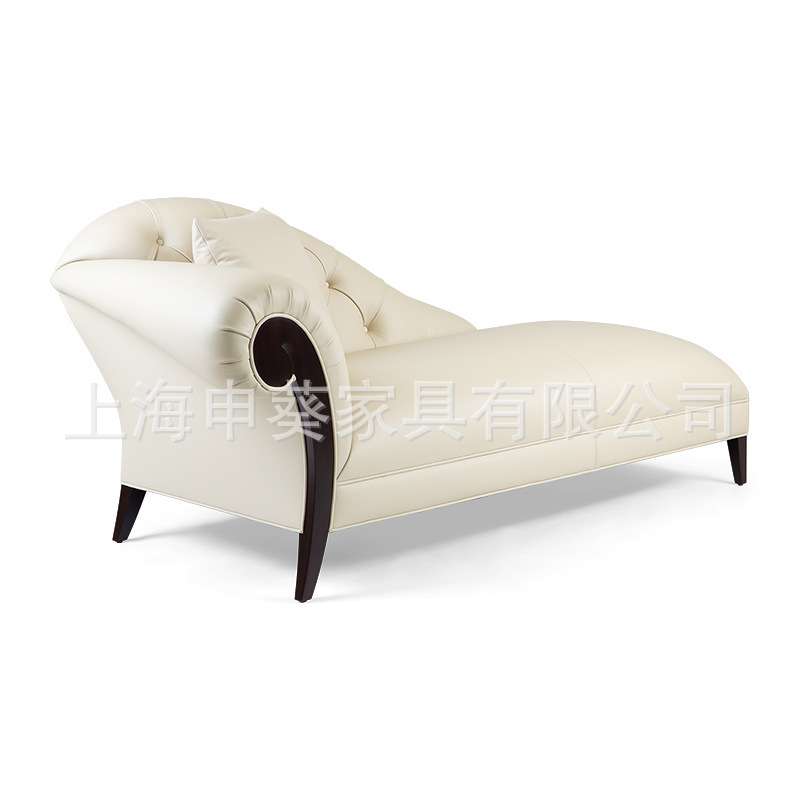 美式乡村现代经典布艺贵妃榻创意轻奢简约沙发躺椅客厅别墅样板房