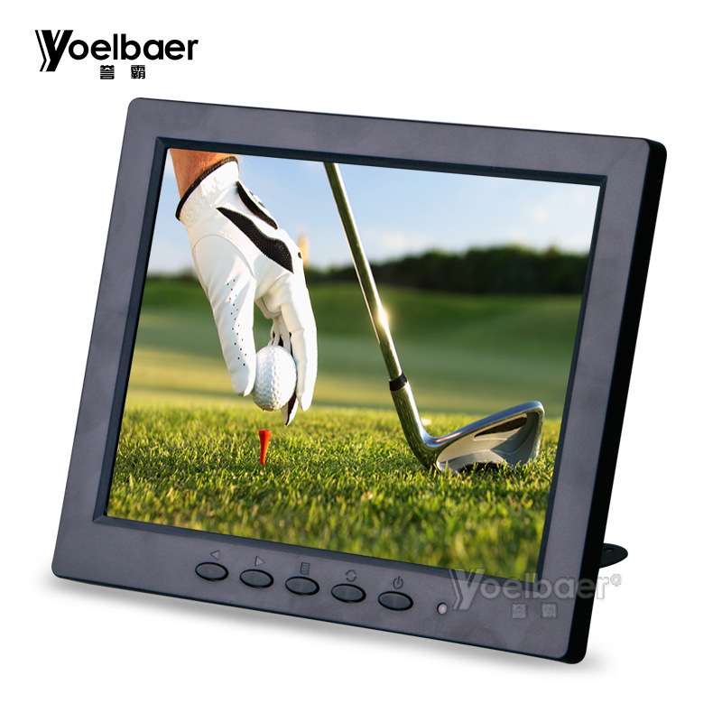8寸显示器 VGA/AV/BNC三合一显示器 高清电脑监控小显屏