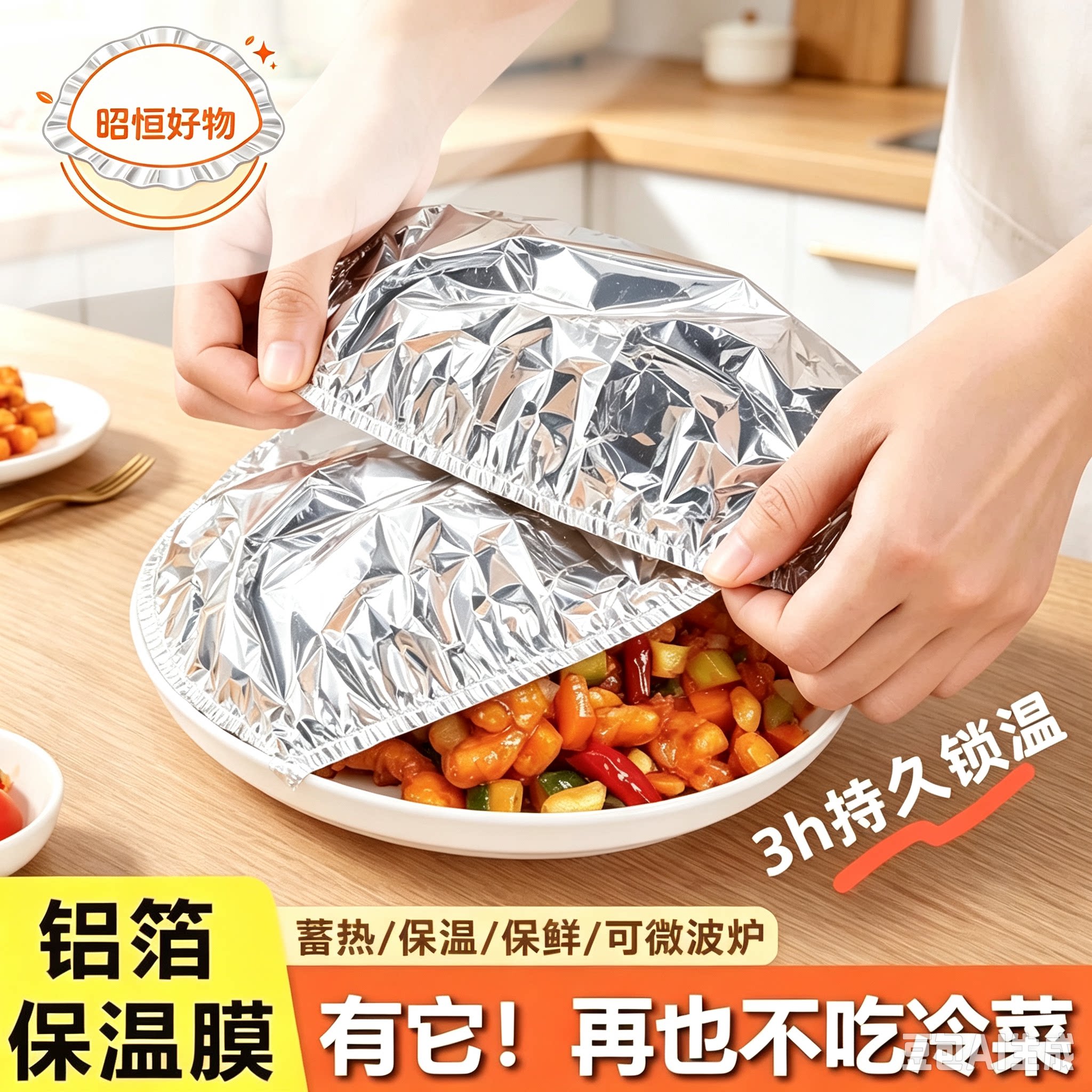 食品级铝膜保温菜罩饭菜保温神器家用剩菜盖罩 其他家居日用TH