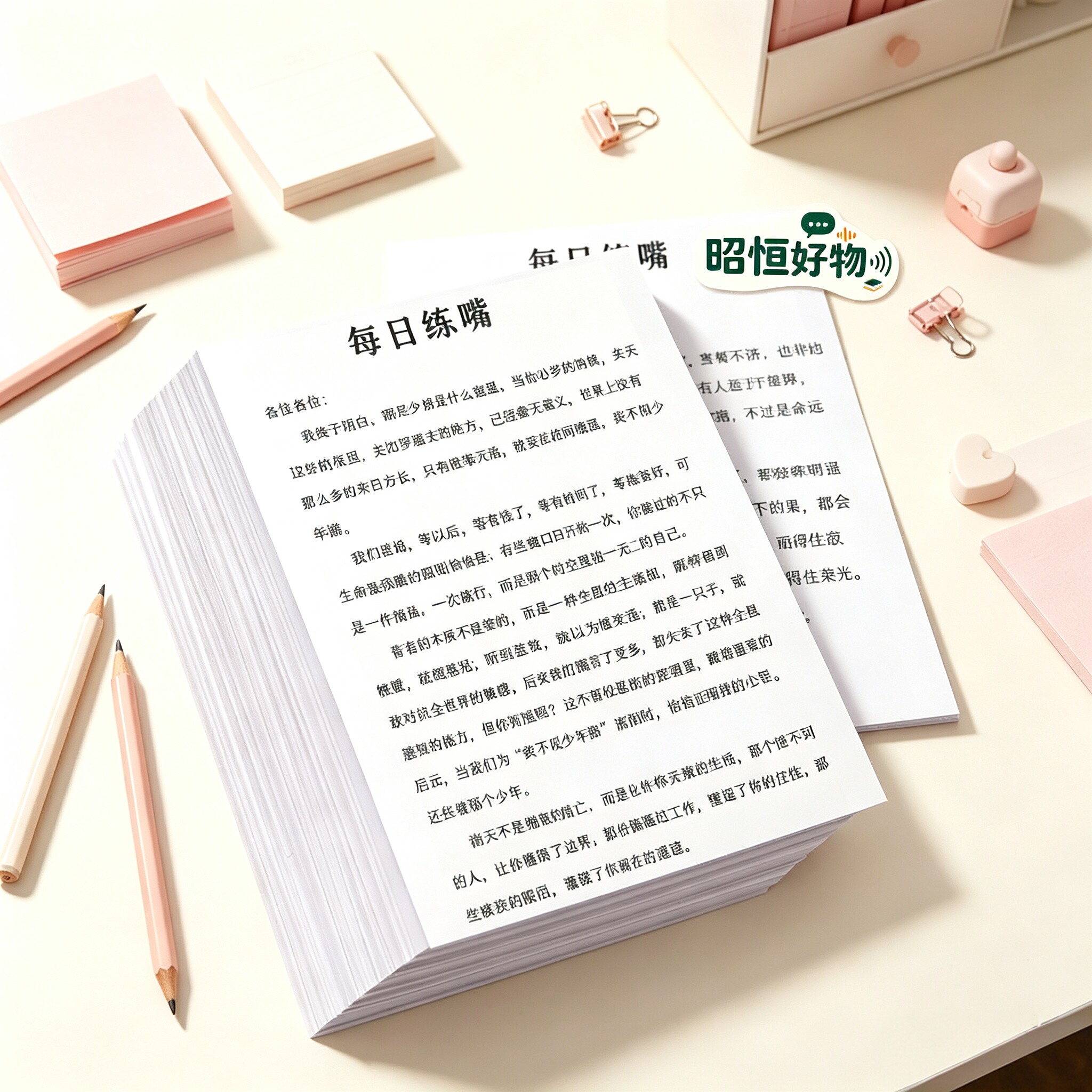 每日必读读物每日练嘴便签提升口才训练纸签便签口袋本YS
