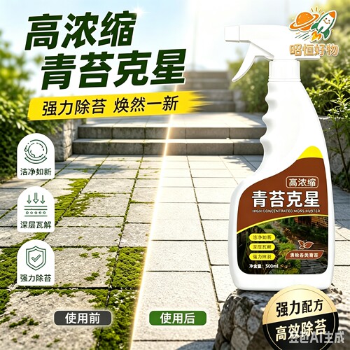 地面青苔路面墙面青苔清洁剂防滑倒预防青苔再生藻类YS