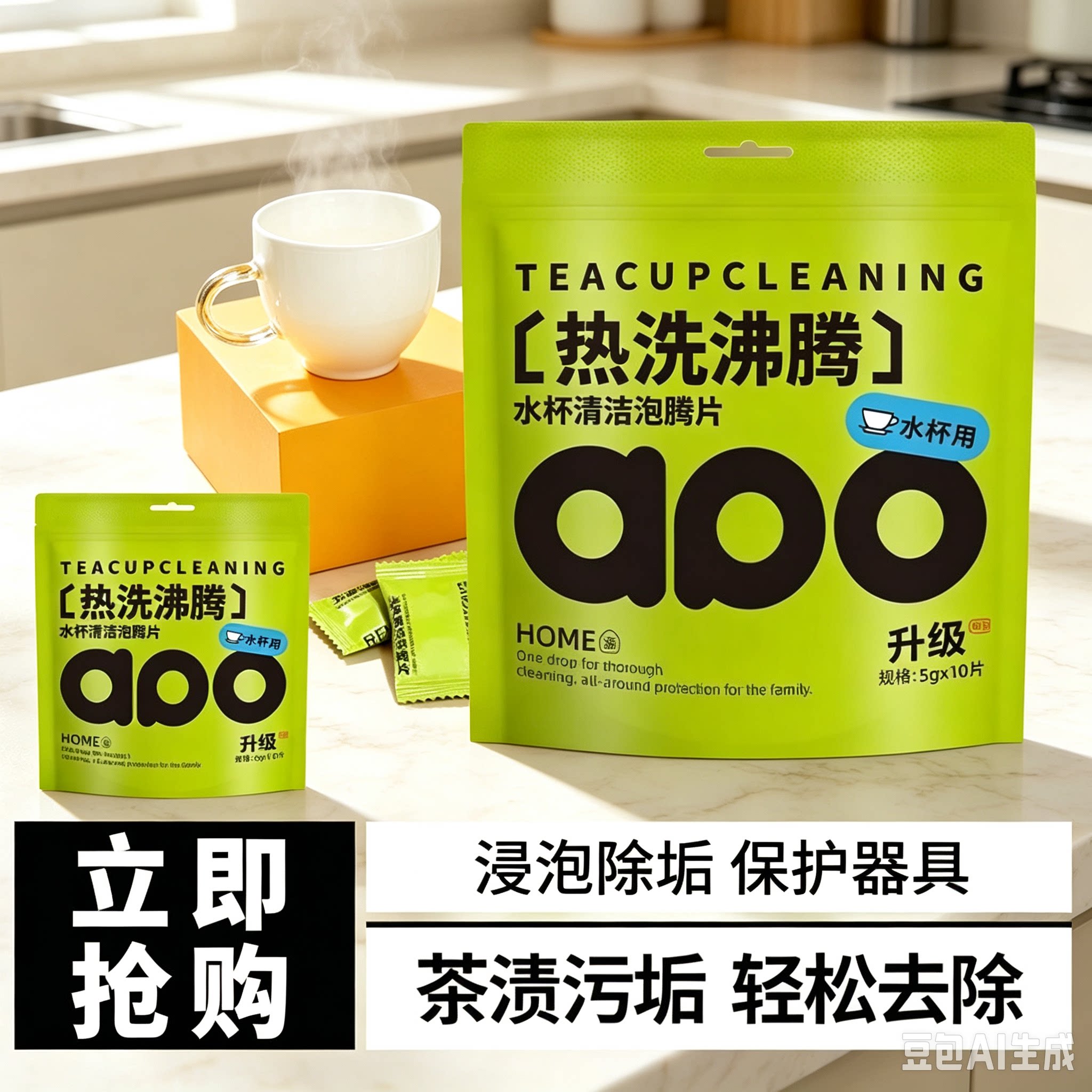 【正品】水杯清洁泡腾片去茶垢水垢咖啡渍保温杯茶具日常清洁YS