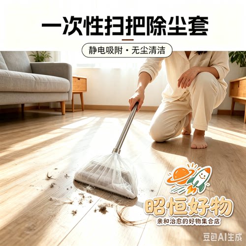 【50/100个装】一次性扫把除尘套缝隙清洁静电除尘轻松打理地面YS