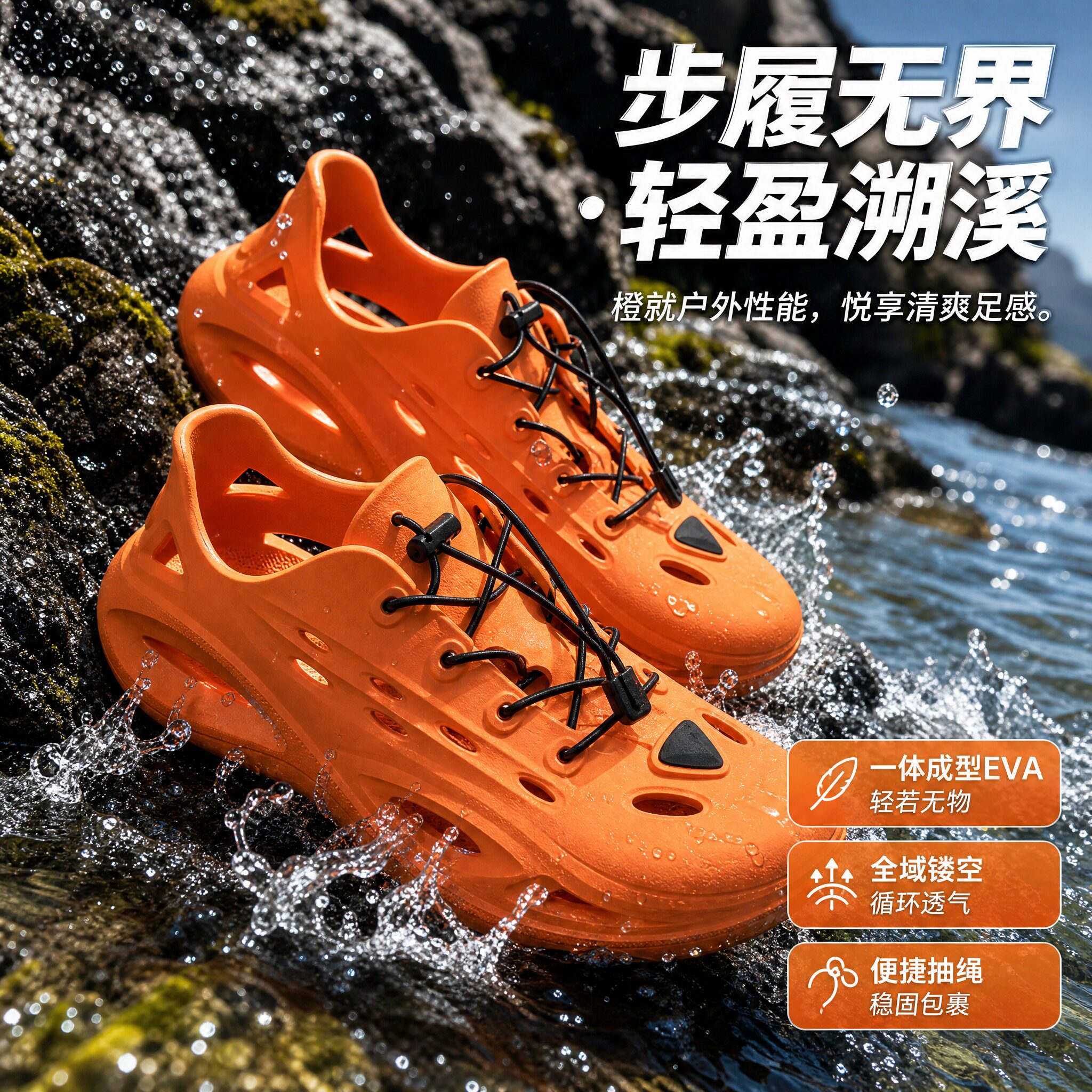 洞洞鞋外穿防滑透气速干溯溪鞋
